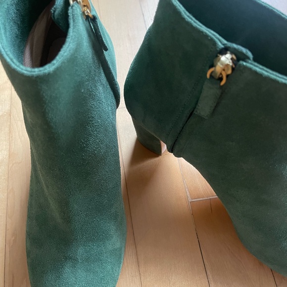 Rupert Sanderson Green Suede Booties - Picture 3 of 4